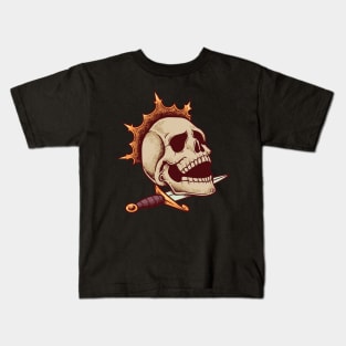 Dagger and crown - majestic skull Kids T-Shirt